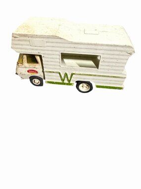 Vintage Tonka Mini Winnebago Camper RV Van Diecast Toy 1970s White Green